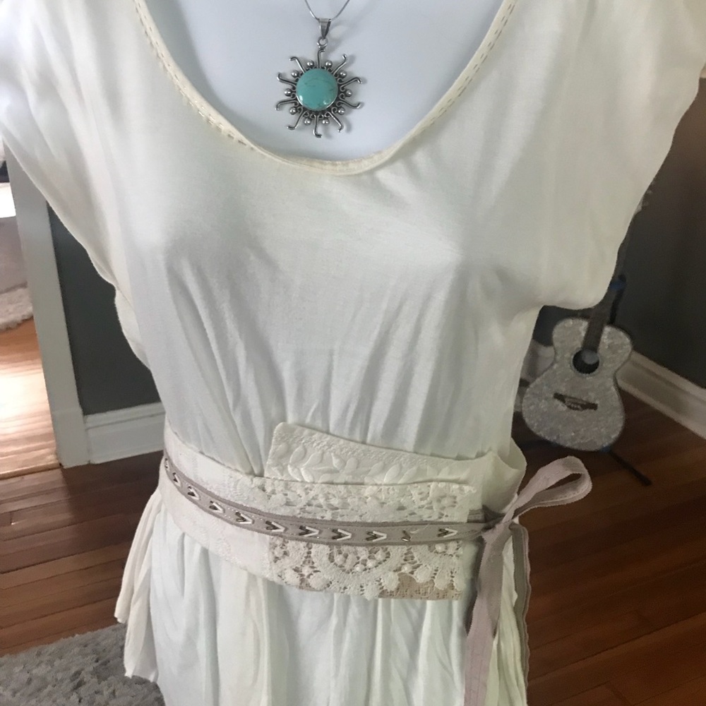 Grecian wrap belt top